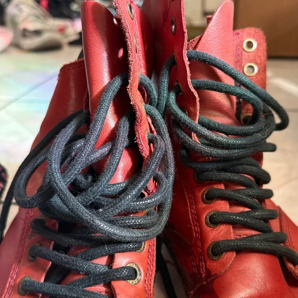 OTZ OTZ1 Leather Boots 3911V‎ Burnt Henna Red EU 38,USmen5/woman 7.5/8,24.3sm - Picture 4 of 11